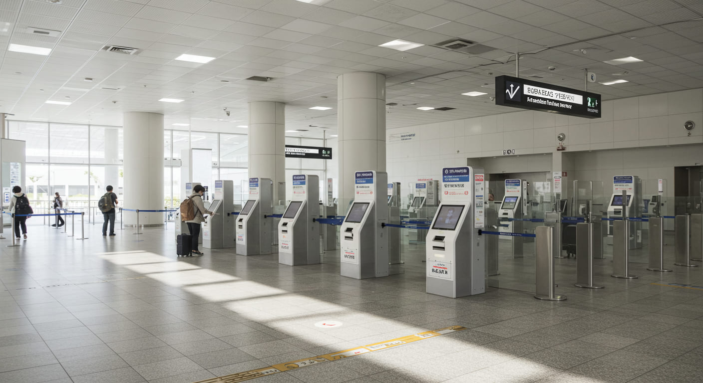 2025년 일본 공항 입국 심사대, 자동 얼굴 인식 시스템