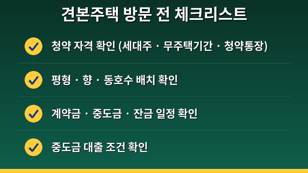견본주택 방문전 체크리스트