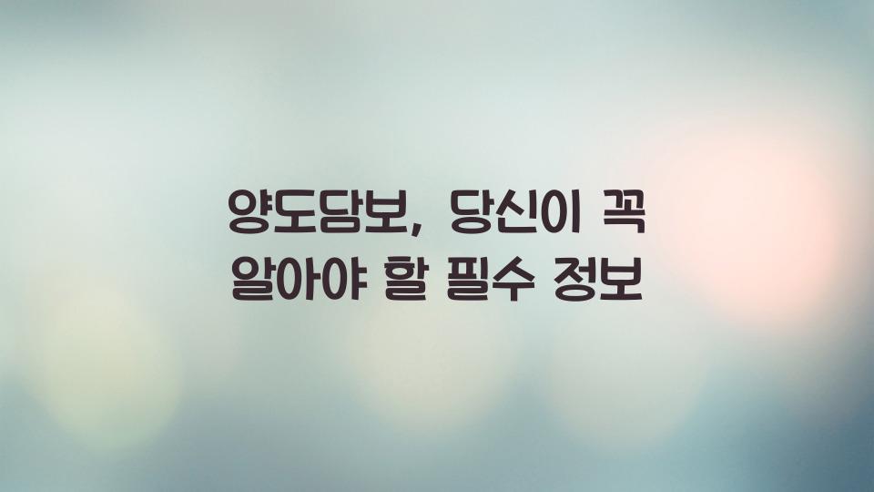 양도담보