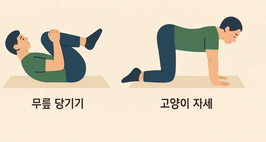 허리 근육통 빨리 푸는 법