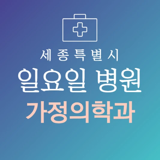세종시-일요일-가정의학과-문여는곳-주말에-진료하는-세종시-24시간-가정의학과-병원