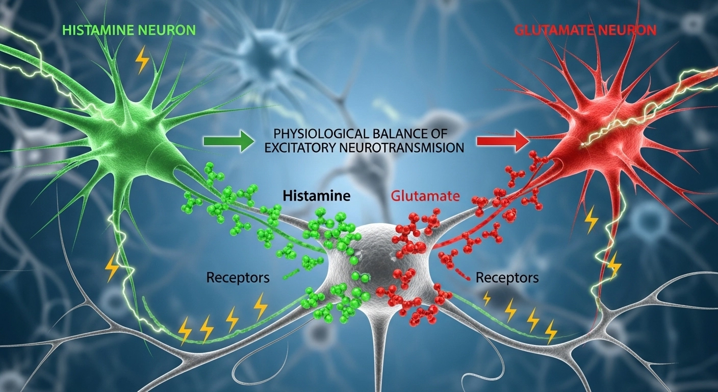 히스타민과 글루타메이트의 흥분성 신경전달 생리학적 균형