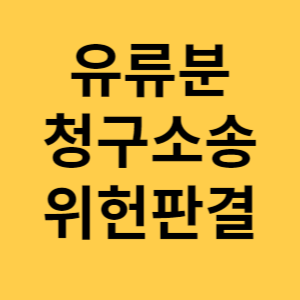 유류분 청구소송 위헌판결