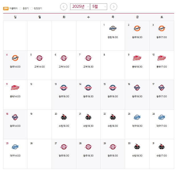 2025 프로야구 기아타이거즈