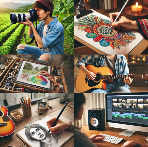 분할 된 사진으로, 사진, 그림, 기타, 소묘, 영상 편집 등의 그림