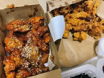 노랑통닭 메뉴 추천 갈릭인더딥 순살3종 엄청큰 후라이드 가격_16