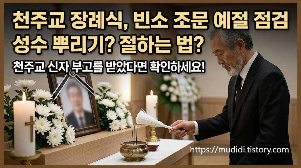천주교 장례식장 조문 예절 성수 뿌리는 법과 위로말 정리