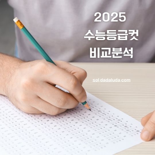 2025 수능등급컷 2024 등급컷 비교분석 