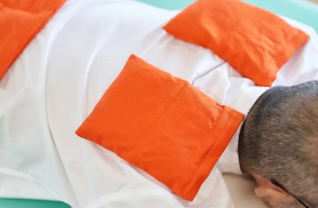 환부를 따뜻하게 하다.