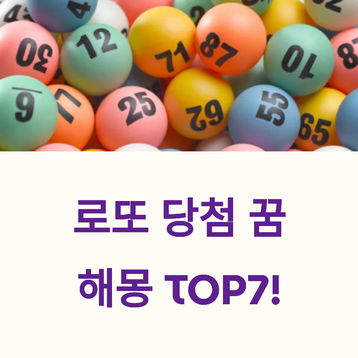 로또번호 당첨 꿈 해몽