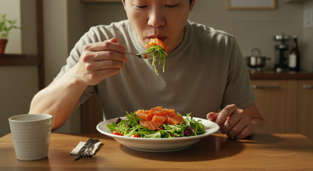 심장 건강을 위한 연어 샐러드