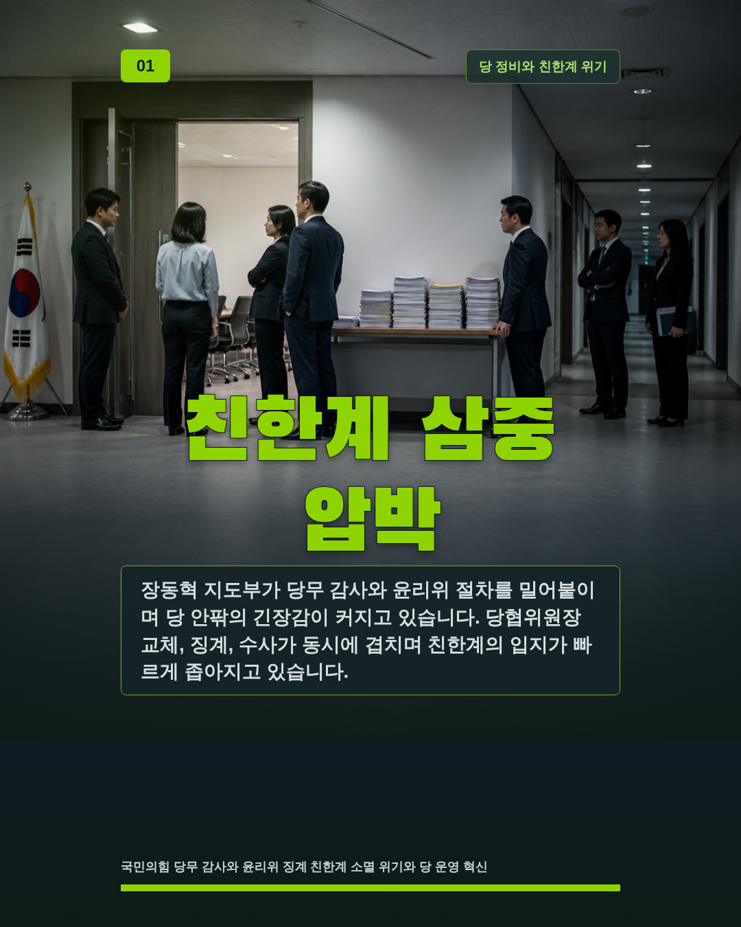 친한계 삼중 압박