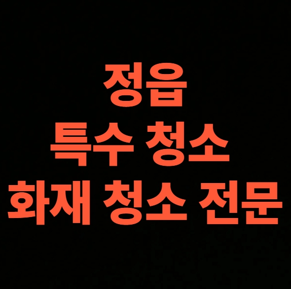 정읍 화재청소 전문
