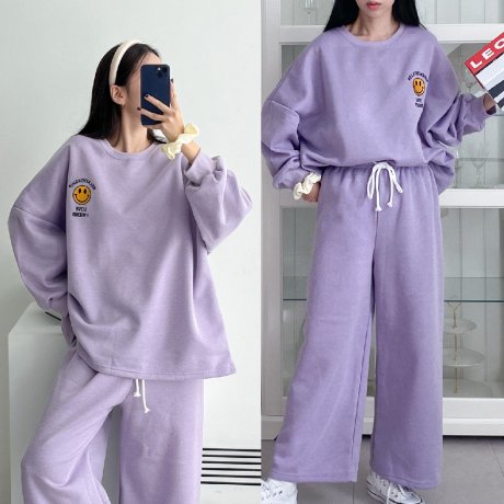 럽프렌 기모 여성 상하 세트 겨울 트레이닝 실내복