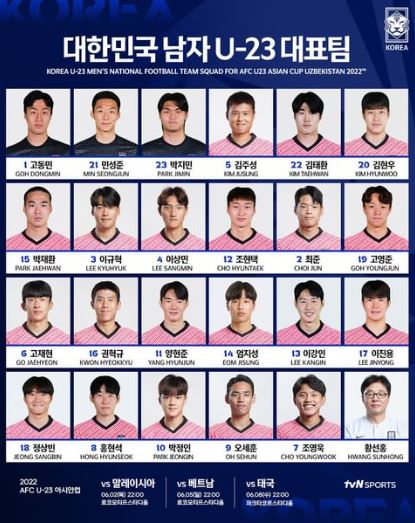 한국 축구 국가대표 평가전 AFC U-23 아시안컵 경기 중계 일정