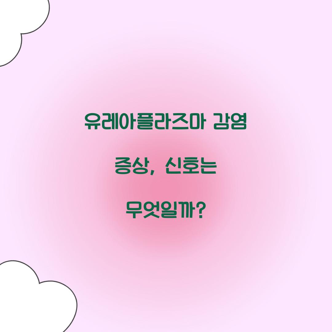 유레아플라즈마 감염 증상