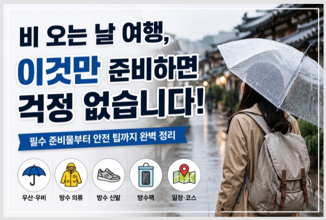 비 오는 날 여행 준비물