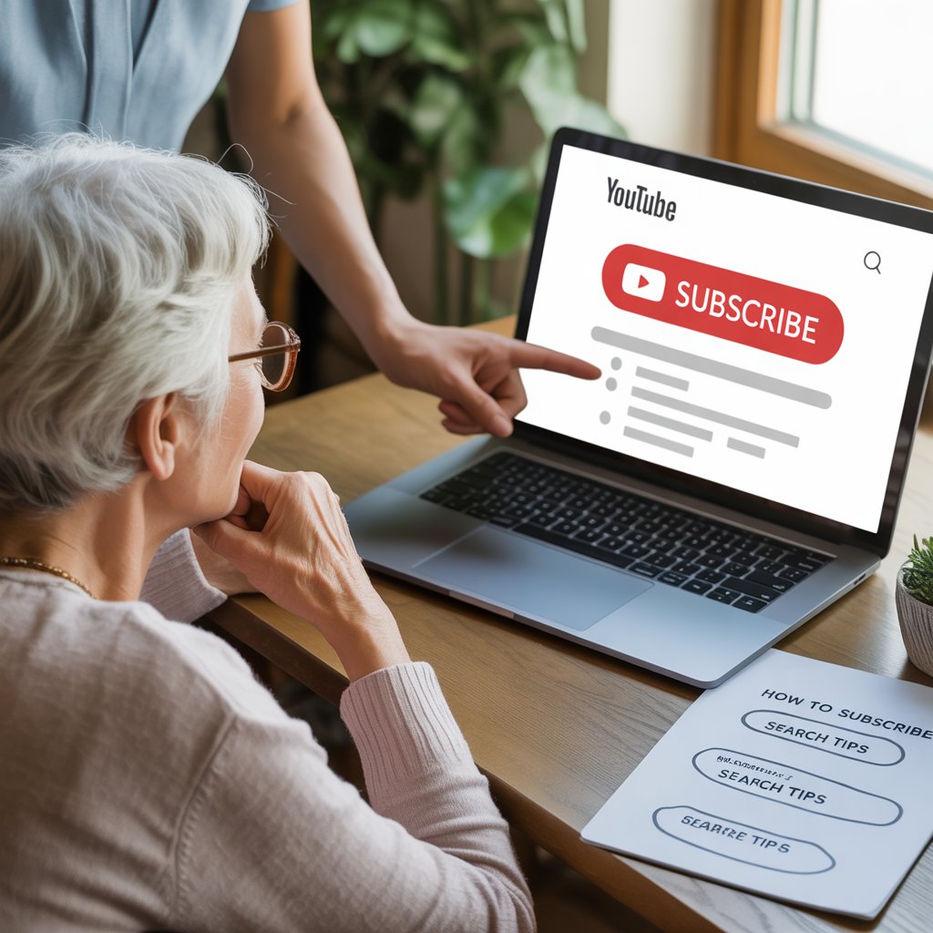 60대 유튜브 영상 검색 및 구독 방법(처음 사용하는 분도 쉽게 따라하기)