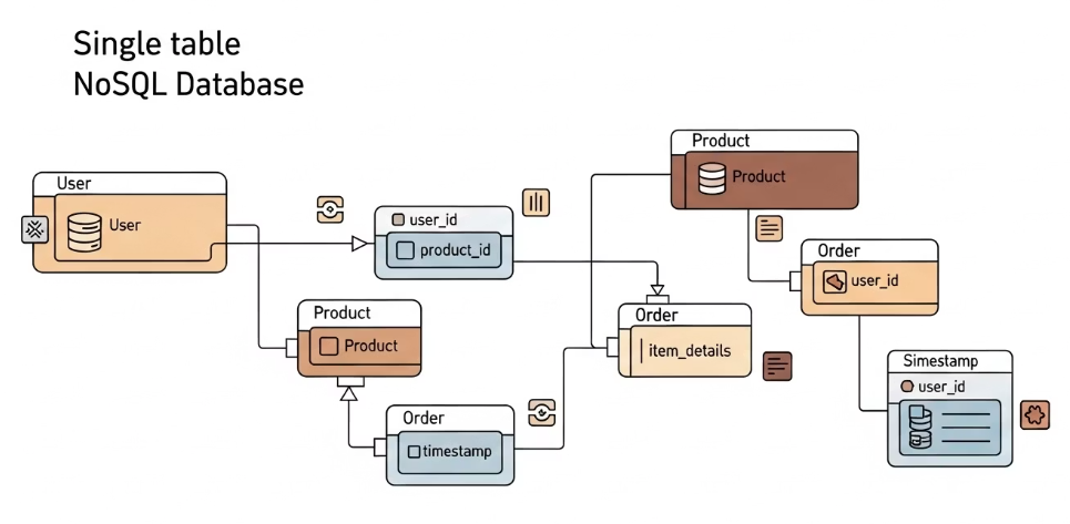 single-table-design-NoSQL-Database 아키텍처 이미지