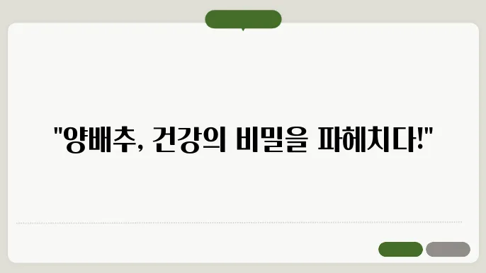 양배추 효능 10가지, 부작용