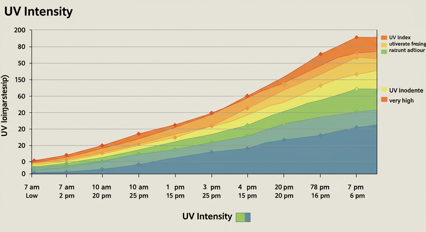 시간대별/계절별 자외선 강도