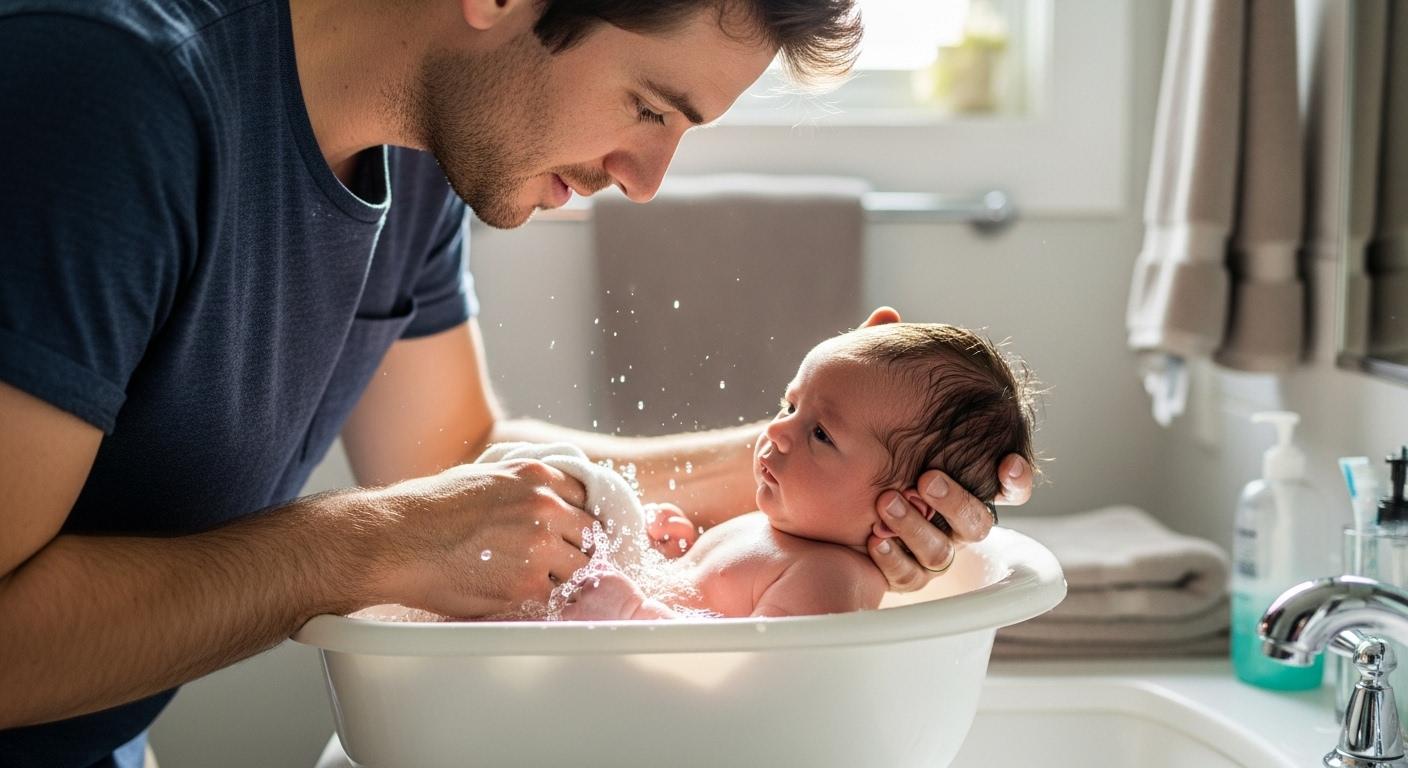 신생아 목욕시키기