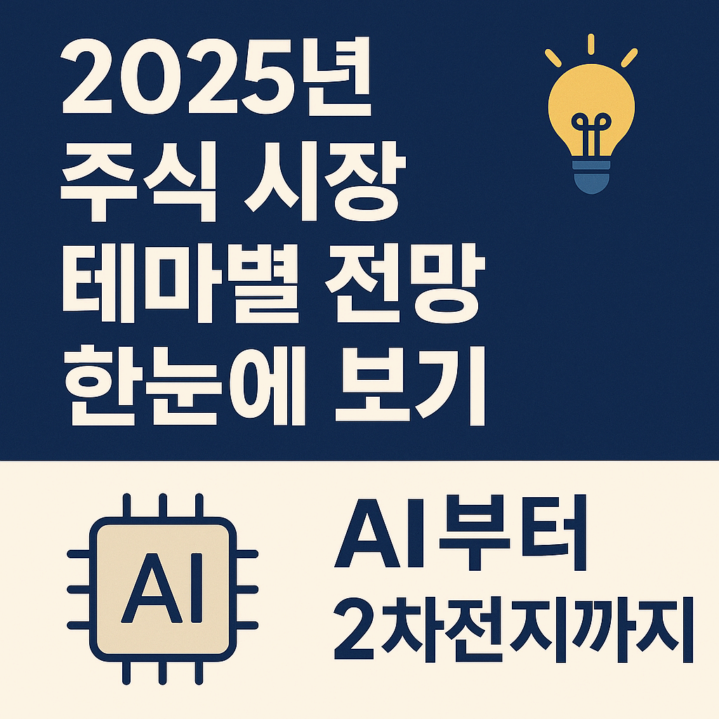 2025년 주식 시장 테마별 전망 한눈에 보기|AI부터 2차전지까지