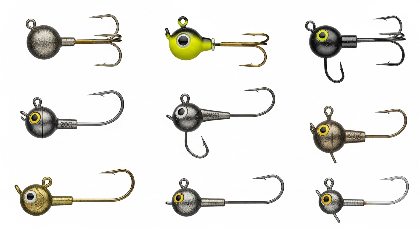 다양한 종류의 지그헤드 사진