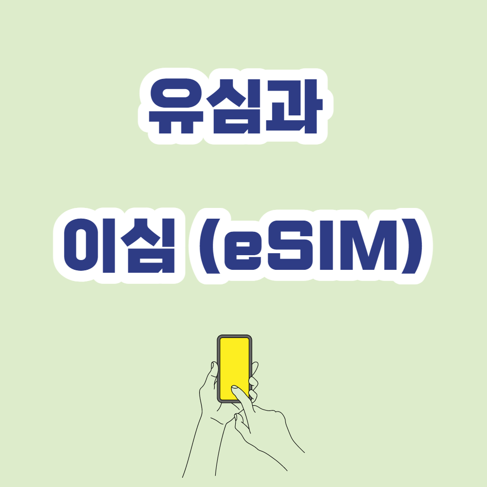 유심과 이심 (esim) 그리고 스마트폰 투넘버서비스