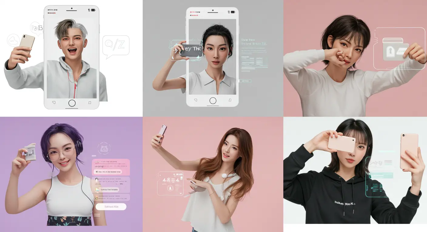 다양한 AI 가상 인플루언서들의 모습