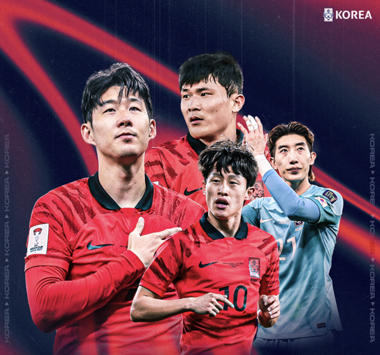 한국, 태국 북중미 월드컵 경기 포스터 이미지