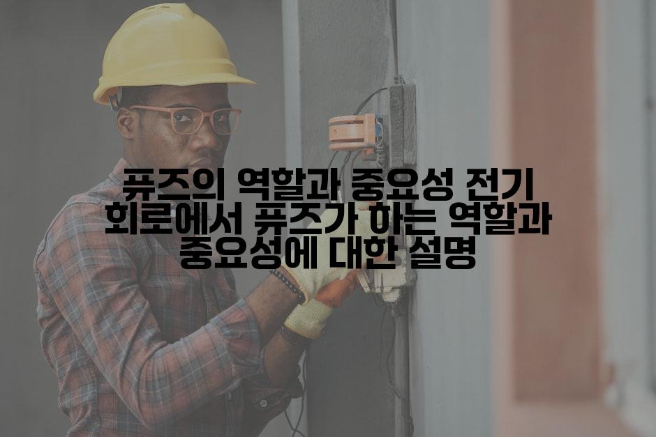 퓨즈의 역할과 중요성 전기 회로에서 퓨즈가 하는 역할과 중요성에 대한 설명