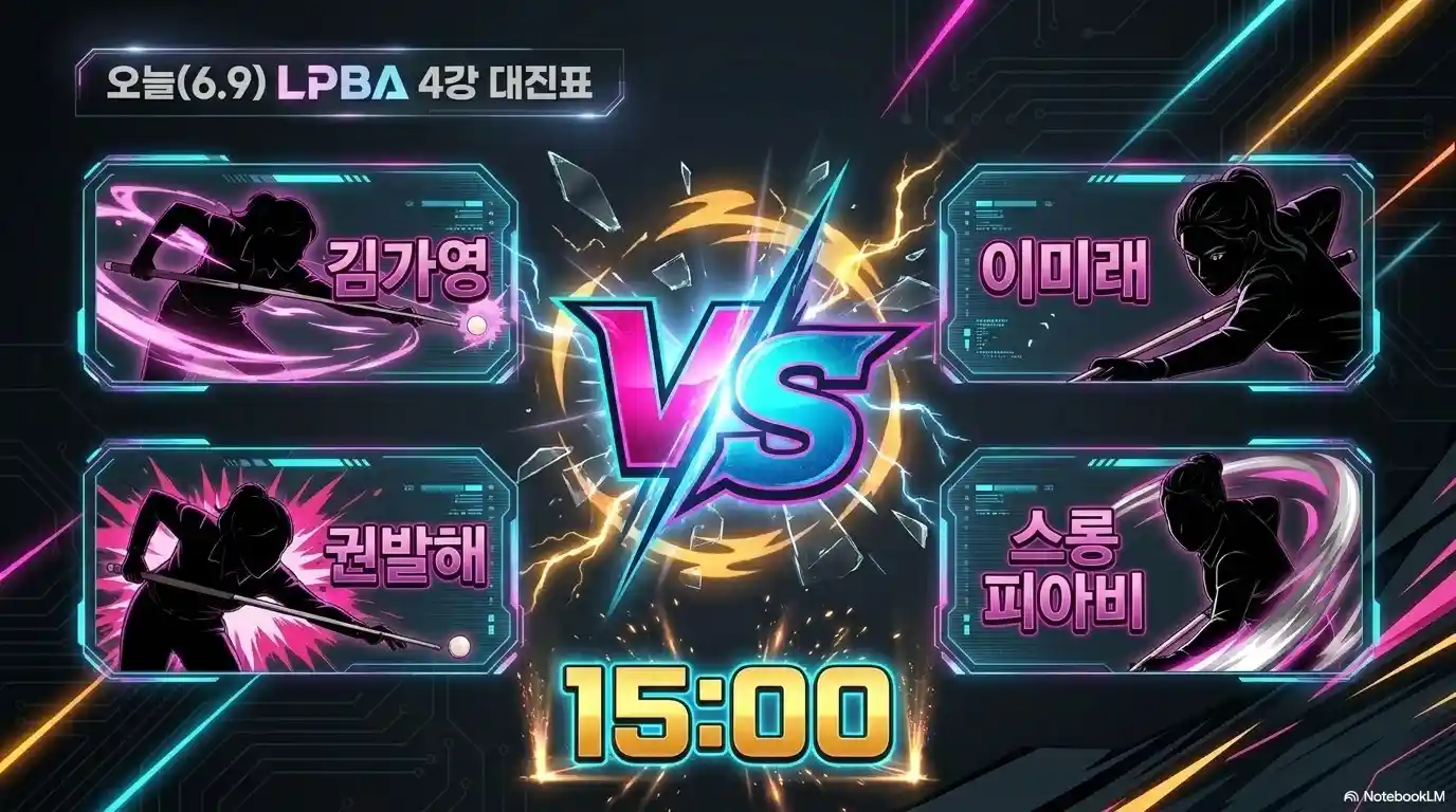 2026 하이원리조트 LPBA 4강 대진표 6월 9일 15시 - 김가영 vs 이미래 권발해 vs 스롱 피아비