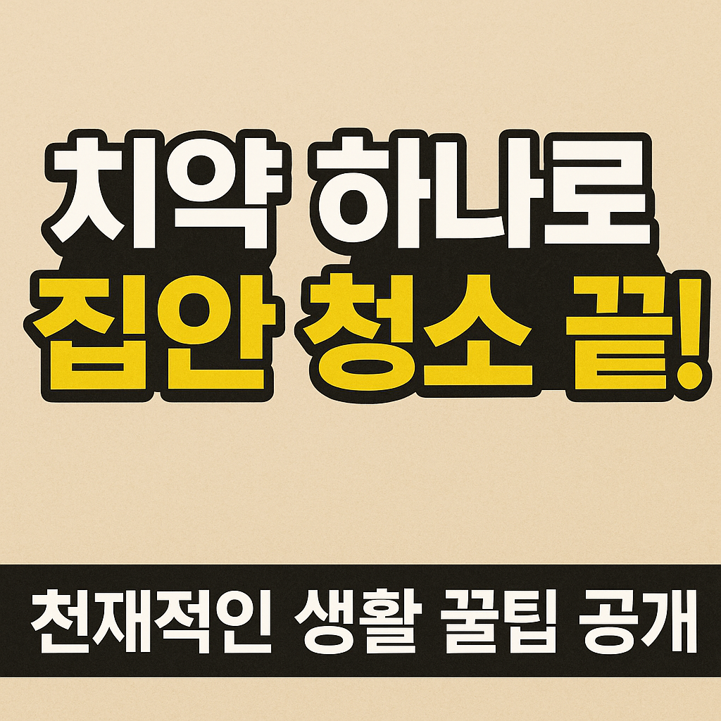 치약 하나로 집안 청소 끝
