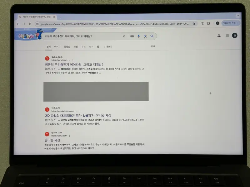 구글 검색 다른 URL로 같은 블로그 글이 있는 화면