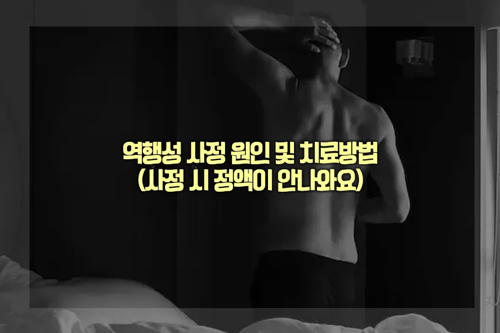 역행성 사정 원인 치료방법