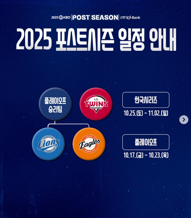 2025 포스트 시즌 일정