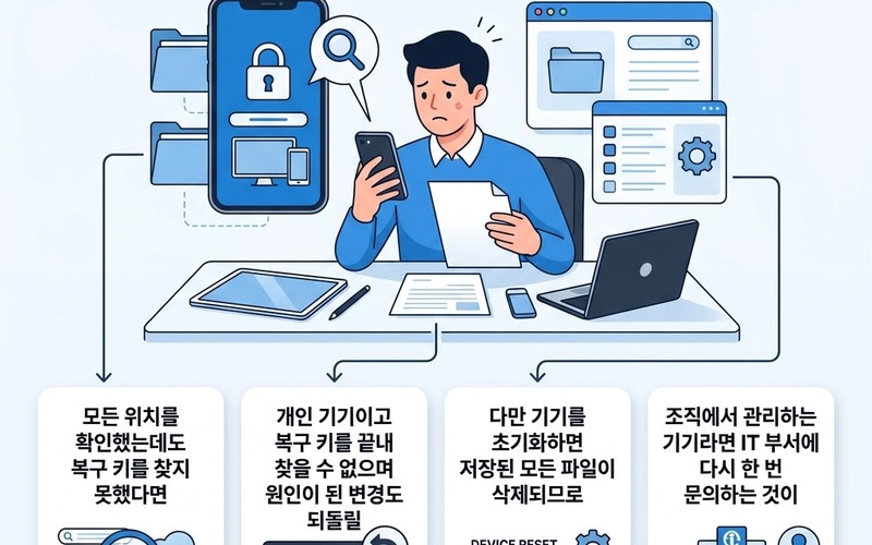 윈도우11 BitLocker 복구 키 찾는 법 및 MS 계정 확인 4단계