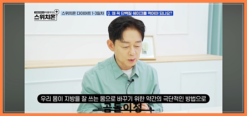 스위치온 다이어트 방법 후기, 단백질 쉐이크로 지방 스위치를 켜다