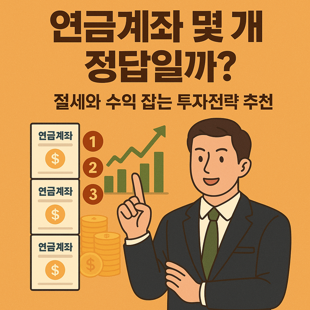연금계좌 몇개가 정답일까 텍스트와 그래와 남자이미지