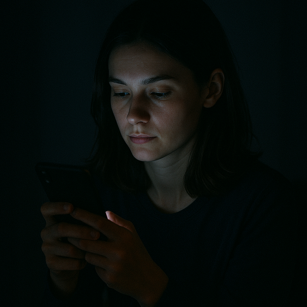 어두운곳에서 스마트폰