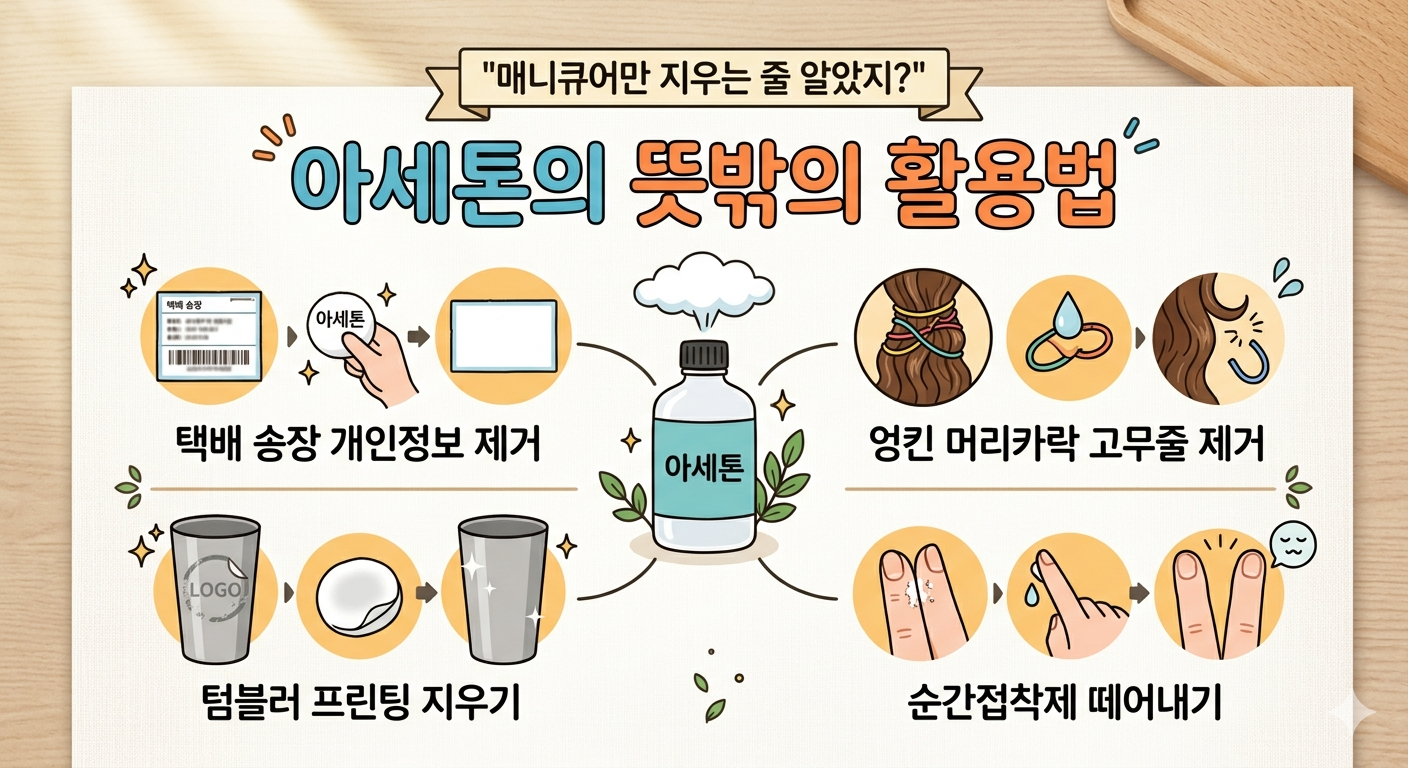 "매니큐어만 지우는 줄 알았지?" 아세톤의 뜻밖의 활용법 4가지