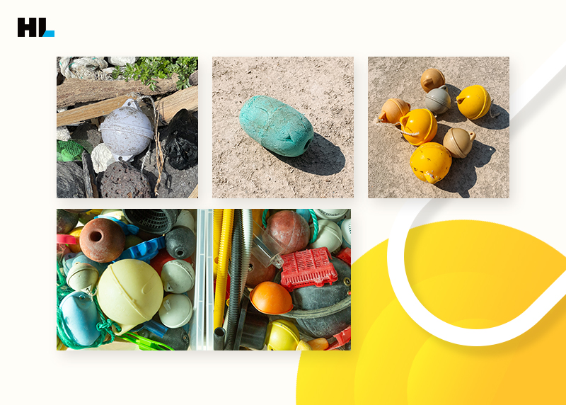 비치코밍 중 만난 수많은 플라스틱 쓰레기들