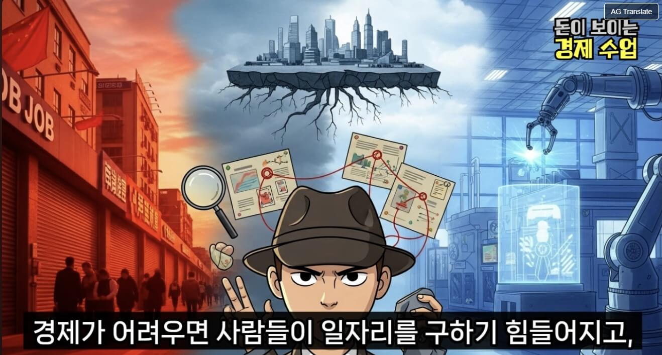 중국 경제 위기의 역설 (실업률 증가, AI 투자 폭주, 중산층 붕괴)