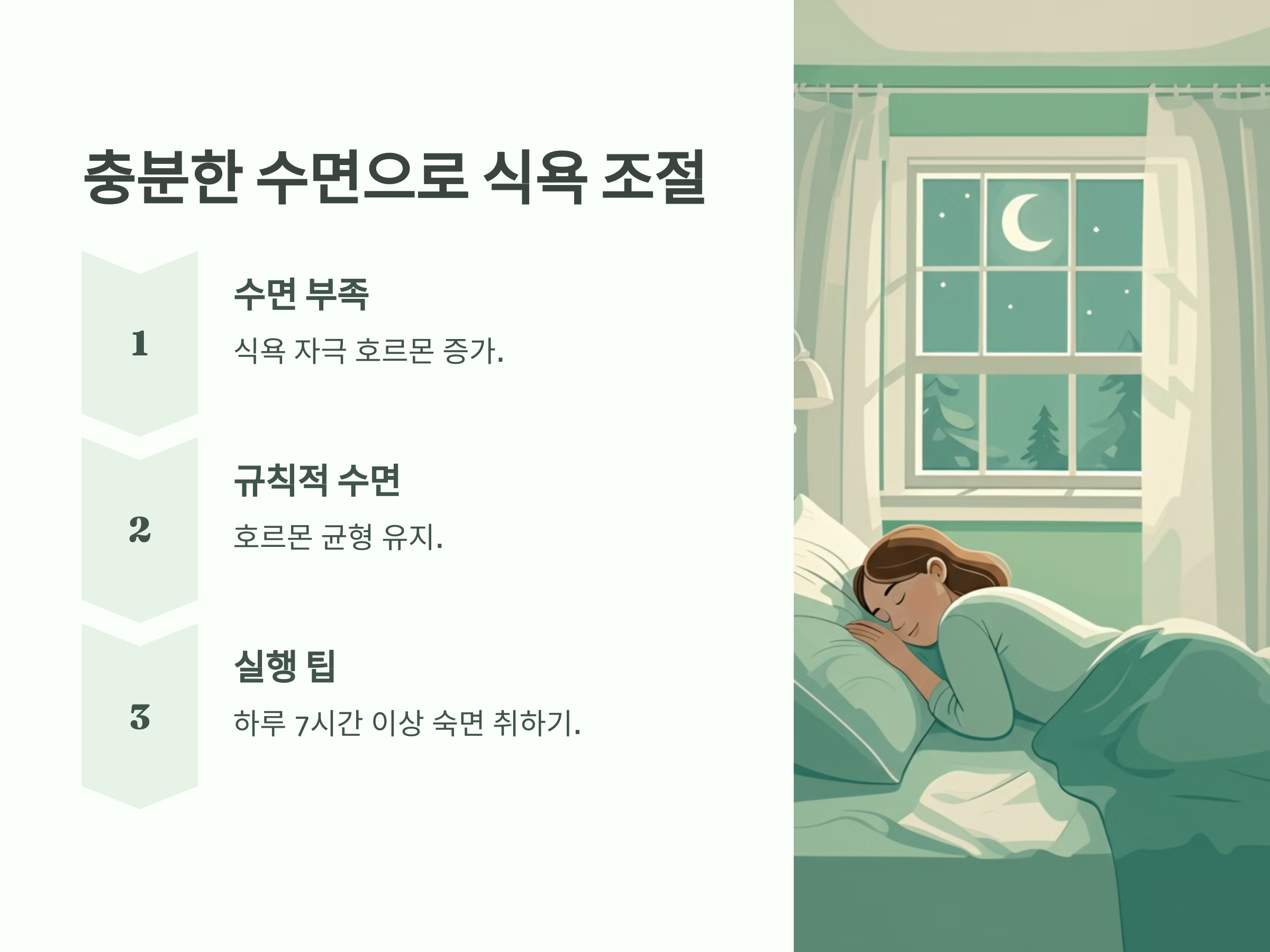 충분한 수면으로 식욕 조절하기