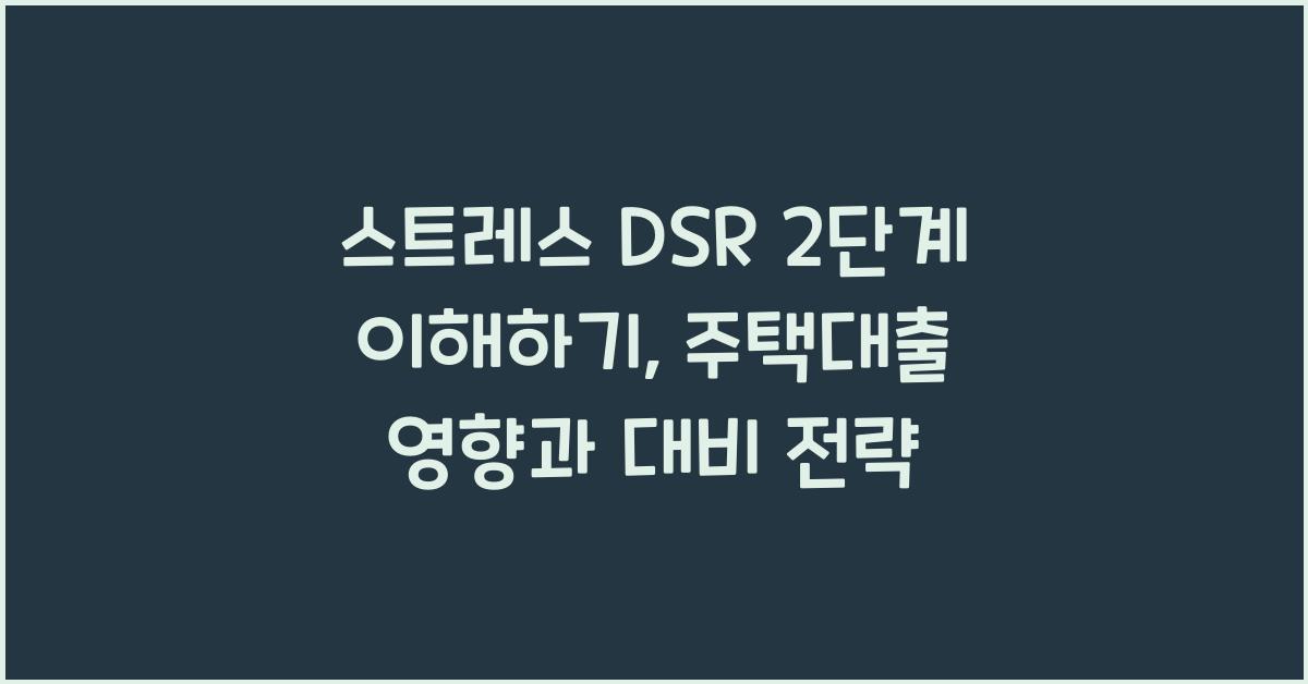 스트레스 DSR 2단계