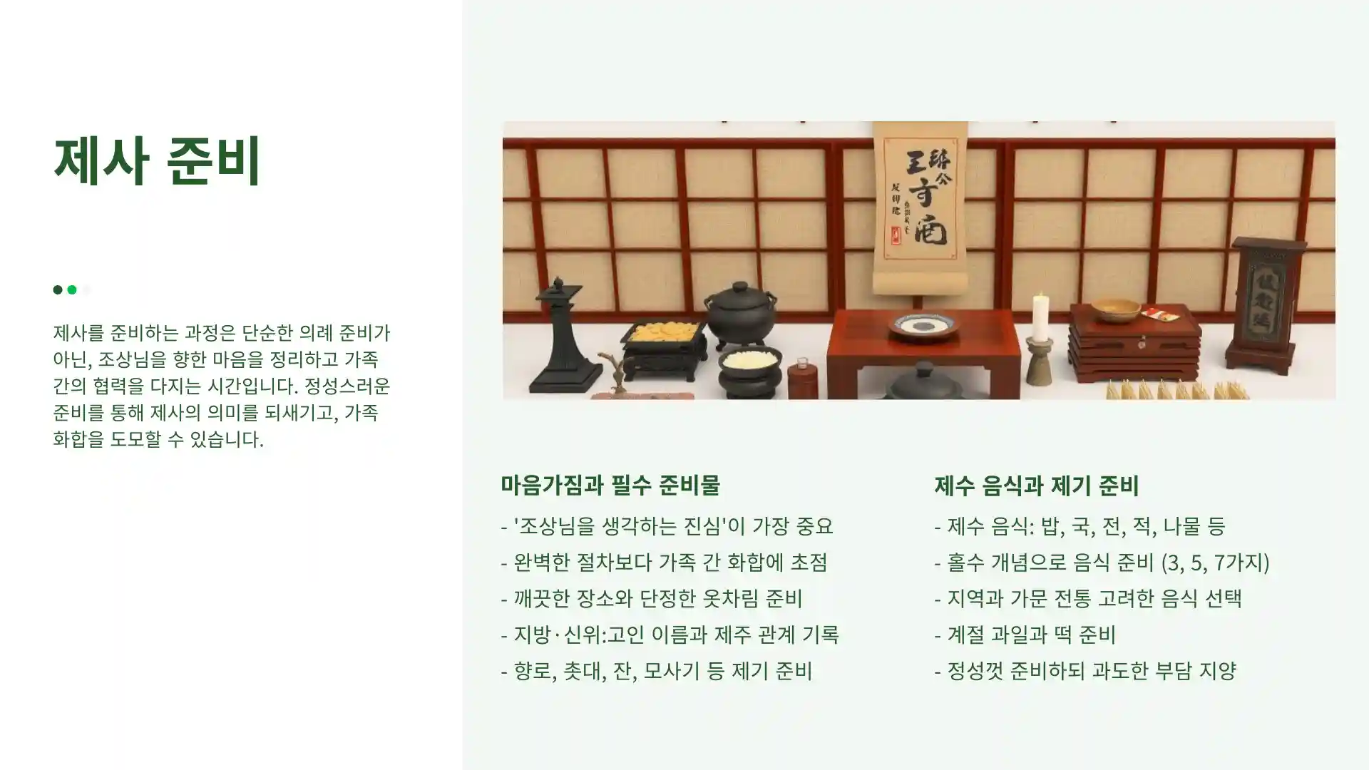 제사 지내는 순서 방법 시간