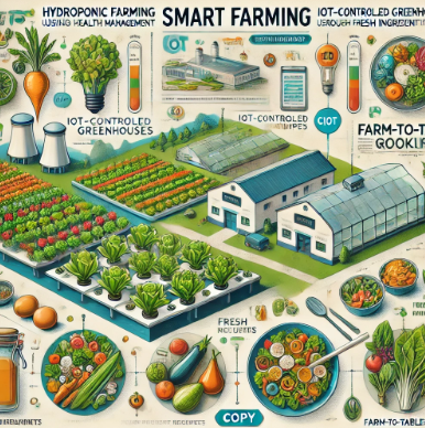스마트 팜 &amp; 건강 관리, 신선한 식재료 활용 레시피 관련 사진