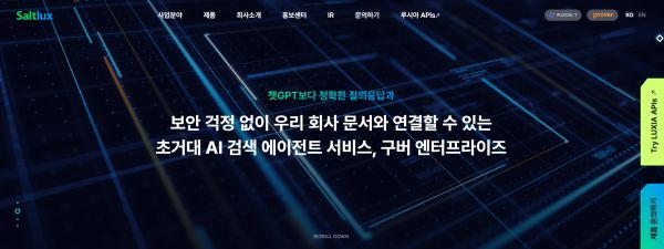 솔트룩스 홈페이지