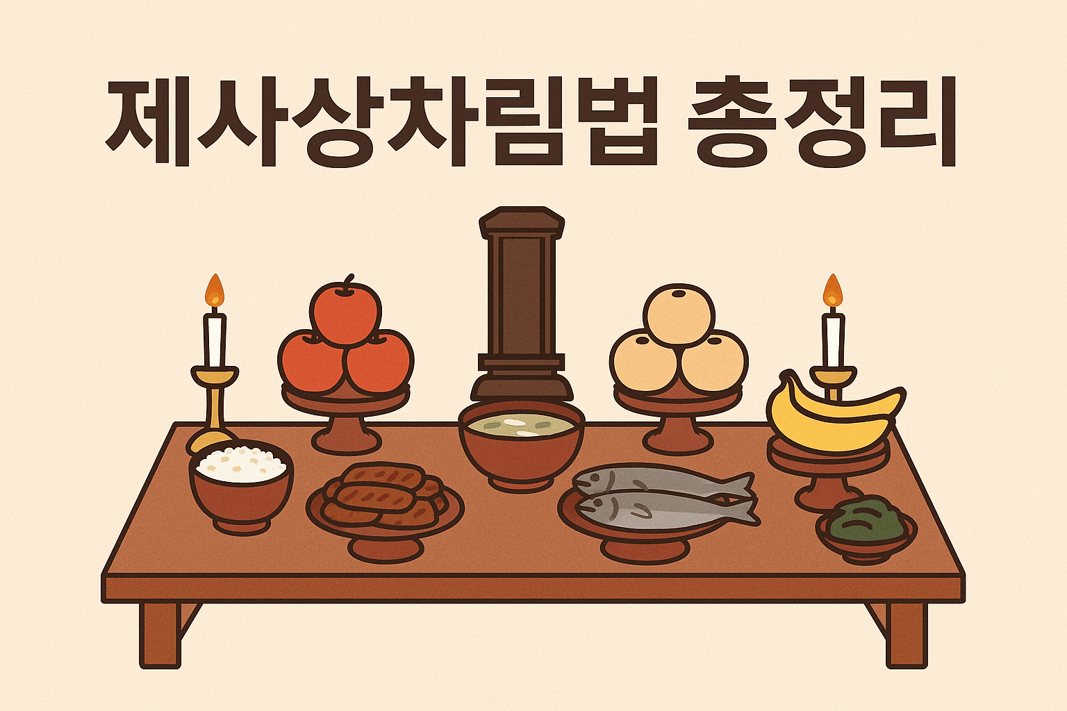 제사상차림법 총정리｜삼우제·기제사·성묘상 차림과 제사상위치 완벽 가이드